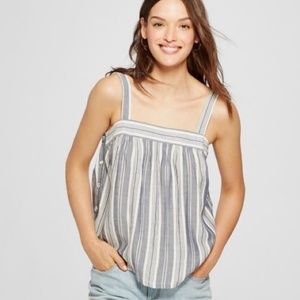 Universal Thread Striped Side Button Tank Top